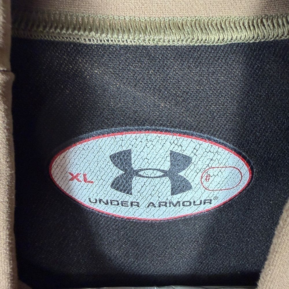 Under Armour Tactical Compression Shirt Mock Neck Mens Base Layer Brown Size XL - Picture 3 of 6
